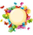 Butterfly border vector image