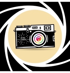Vintage photo camera vector image