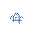 Real estate house logo vector image