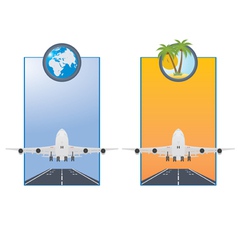 Taking off airplane vector image