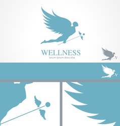 Angel Wellness Medical Logo Concept template vector image