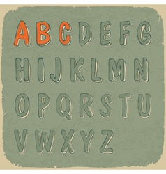 Retro styled sans serif font Retro styled sans serif font vector image
