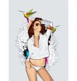 Cartoon girl vector image