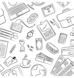 Business theme seamless pattern vector image