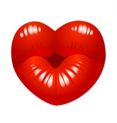 Kiss with love vector image