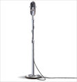 Old styled microphone isolated on white background vector image
