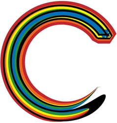 Colorful font vector image