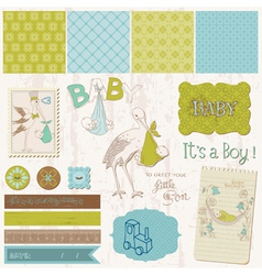 Scrapbook vintage design elements vector image