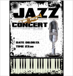 Jazz concert poster vector image