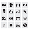 Movie icons vector image