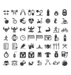 Health and Fitness icons vector image