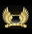 Shield with wings vector image