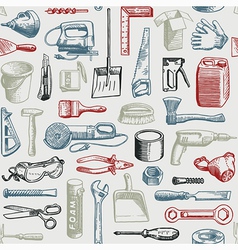 Tools Instruments Seamless Pattern vector image