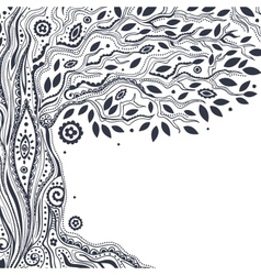 Beautiful vintage hand drawn tree of life vector image
