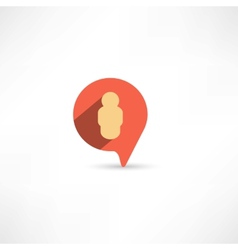 Man in the bubble speech icon vector image