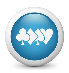 Blue glossy icon vector image