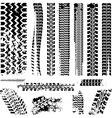 Set of tire tracks vector image