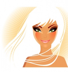 Women face blond vector image