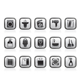 Bathroom and toilet objects and icons vector image