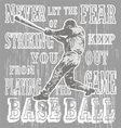 Baseball fear strike Baseball fear strike vector image