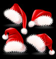 Santa hats vector image
