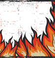 Grunge Fire Frame Background vector image