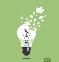 Light save plant concept vector image