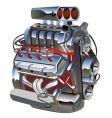 Cartoon turbo engine vector image
