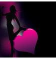 Sexy silhouette with abstract vector image