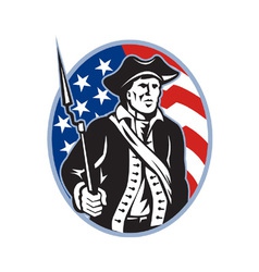American Patriot Minuteman vector image