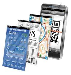 Concept - Smartphone Applications vector image
