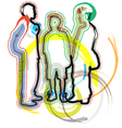 Little kids vector image