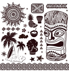 Vintage Aloha Tiki vector image