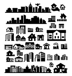 Houses icons vector image
