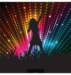 Singer performing vector image