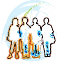 Little kids vector image