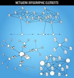 Network Infographic Elements vector image