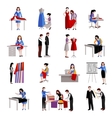 Dressmaker Icons Set vector image