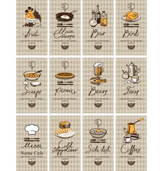 Different dishes vector image