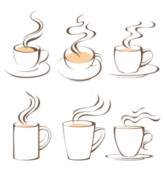Coffee cups vector image