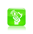 Phone alarm icon vector image