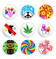 Hippie badges vector image