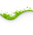 Spring background with leaves vector image