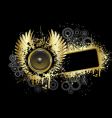 Grunge music background vector image