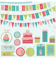 Retro birthday celebration vector image