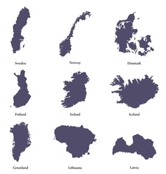 Northen Europe vector image