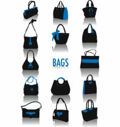 Bags silhouettes vector image