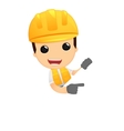 Funny cartoon builder vector image