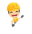 Funny cartoon builder vector image