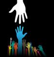 Helping hand vector image